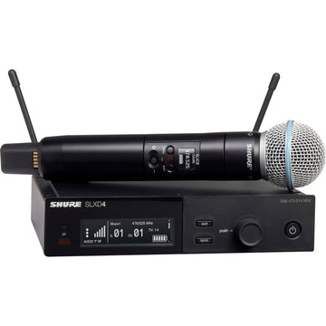 Shure SLXD24/B58 Digital Wireless Handheld Microphone System with Beta 58A Capsule (H58: 520 to 606 MHz)