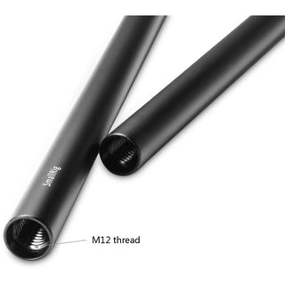 SmallRig 1053 15mm Aluminium Rod (Pair, Black, 30cm / 12")