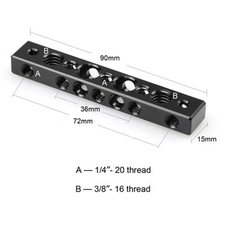 SmallRig 1091 Cheese Bar with 1/4 Inch and 3/8 Inch Screw Hole