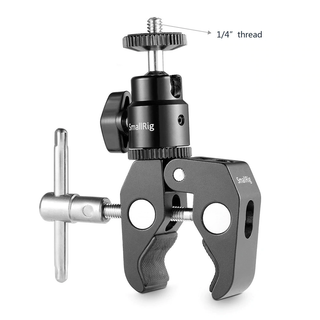 SmallRig 1124 Clamp Mount with 1/4" Screw Ball Head Mount