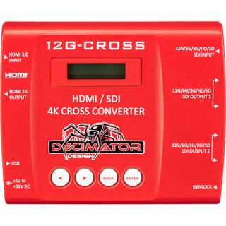 DECIMATOR 12G-CROSS 4K HDMI/SDI Cross Converter with Scaling and Frame Rate Conversion