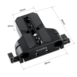 SmallRig 1674 Baseplate with Dual 15mm Rod Clamp