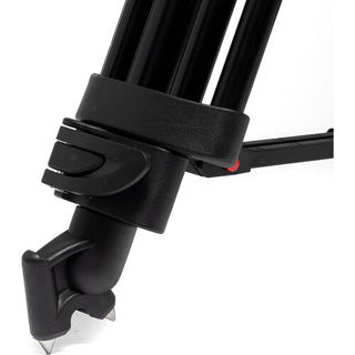 Manfrotto 502X Fluid Video Head & MVTTWINMA Aluminum Tripod with Mid-Level Spreader