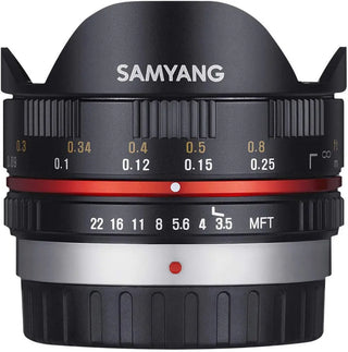 Samyang 7.5mm F3.5 Fisheye UMC II APS-C MFT Camera Lens (Black)