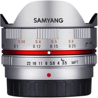 Samyang 7.5mm F3.5 Fisheye UMC II APS-C MFT Camera Lens (Silver)