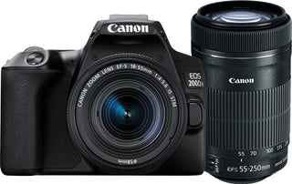 Canon EOS 200D Mark II w/EFS 18-55mm f/4-5.6IS STM & 55-250mm f/4-5.6IS STM Lens DSLR Camera Kit