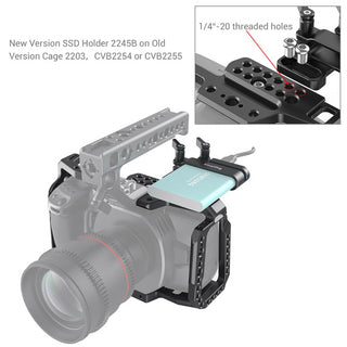 SmallRig 2245B Samsung T5 SSD Mount v2 for BMPCC 6K/4K & Z CAM E2 Cages