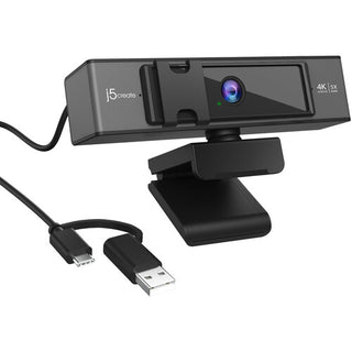 J5create USB 4K Ultra HD Webcam with 5X Digital Zoom and Remote Control