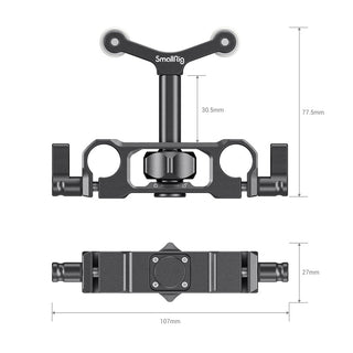 SmallRig 2727 Universal 15mm LWS Rod Mount Lens Support