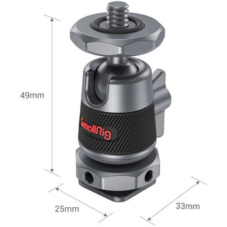 SmallRig 2948 Mini Ball Head with Removable Cold Shoe Mount (Pair)