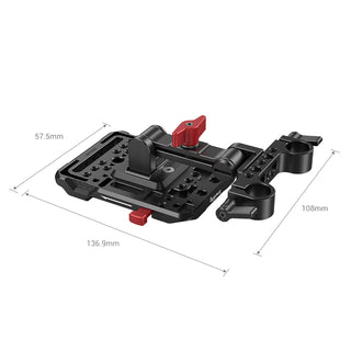 SmallRig 2991 V-Mount Battery Plate with 15mm Rod Clamp & Adjustable Arm