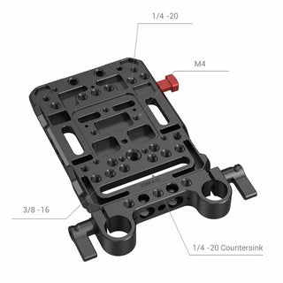 SmallRig 3016 V-Mount Battery Plate with Dual 15mm Rod Clamp