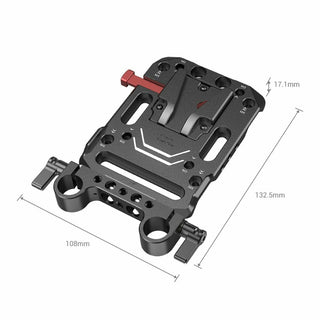 SmallRig 3016 V-Mount Battery Plate with Dual 15mm Rod Clamp