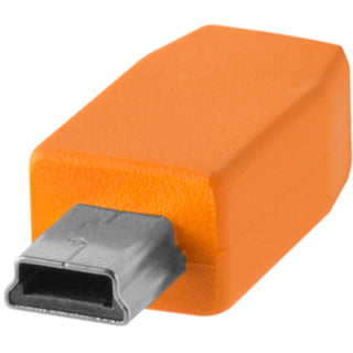 Tether Tools TetherPro USB-C to USB 2.0 Mini-B 5-Pin 4.6m Hi-Vis Orange