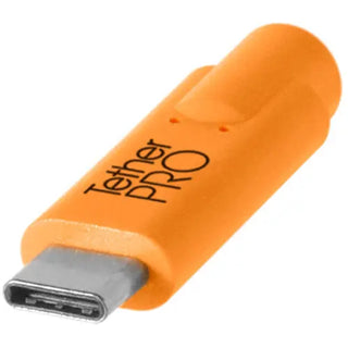 Tether Tools TetherPro USB Type-C Male to 5-Pin Micro-USB 2.0 Type-B Male Cable (4.6m, High-Visibility Orange)