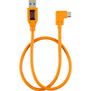 Tether Tools 50cm TetherPro USB 3.0 Type-A to Type-C Right Angle Adapter Cable (High-Visibility Orange)