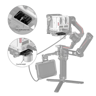 SmallRig 3158B Manfrotto Quick Release Plate for DJI RS 2/RSC 2/Ronin-S/RS 3/RS 3 Pro/RS 4/RS 4 Pro