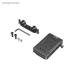 SmallRig 3498 V Mount Battery Adapter Plate (Basic Version) with Dual Rod Clamp