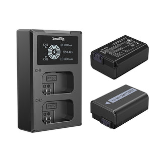 SmallRig 3818 NP-FW50 Dual-Battery and Charger Kit