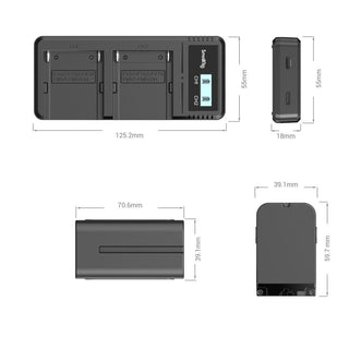 SmallRig 3823 NP-F970 Dual-Battery and Charger Kit