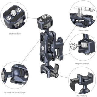 SmallRig 3875 Magic Arm with Dual Ball Heads (1/4"-20 Screw and NATO Clamp)