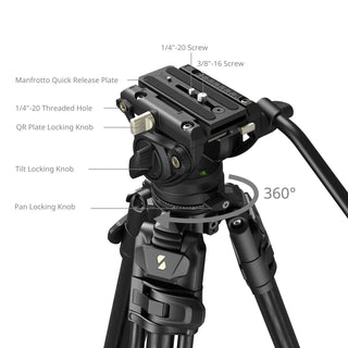 SmallRig 5201 AD-50 Max Video Carbon Fiber Tripod