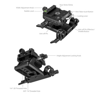 SmallRig 4233 Universal Arca-Swiss Height-Adjustable Mount Plate Kit