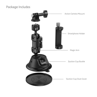 SmallRig 4275 Portable Suction Cup Mount Support Kit for Action Cameras/Mobile Phones SC-1K