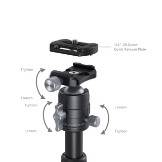 SmallRig 4289 VT-20 Aluminium Mini Tripod with Ball Head