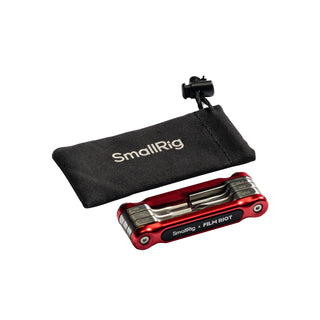 SmallRig 4811 x FILM RIOT 7-in-1 Folding Wrench Set with Multiple Angle Positioning (Red)