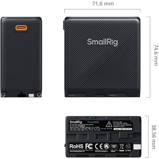 SmallRig 4469 L-Series/NP-F970 USB-C Rechargeable Camera Battery (Black)