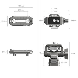 SmallRig 4487 HawkLock H21 Quick Release Monitor Support with NATO Clamp