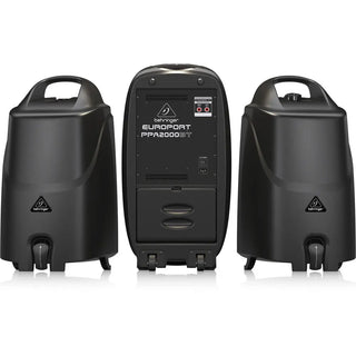 Behringer Europort PPA2000BT 2000W PA System with Two Speakers, Powered Mixer, Klark Teknik FX, Bluetooth Audio, and Mic