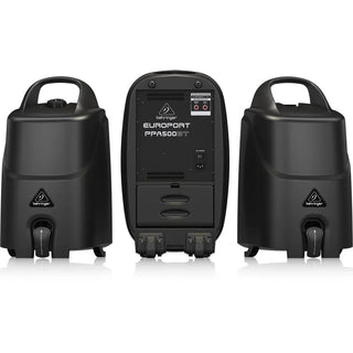 Behringer Europort PPA500BT 500W PA System with Two Speakers, Powered Mixer, Klark Teknik FX, Bluetooth Audio, and Mic