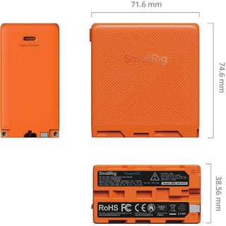 SmallRig 4576 L-Series/NP-F970 USB-C Rechargeable Camera Battery (Orange)