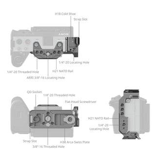 SmallRig 4772 HawkLock Quick Release Half Cage for Sony FX3 / FX30