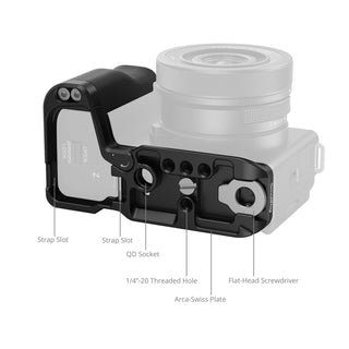 SmallRig 4778 L-Shape Mount Plate with Silicone Handle for Sony ZV-E10 II