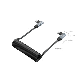 SmallRig 4793 USB-C (Angled) to USB-C (Angled) Coiled Data Cable