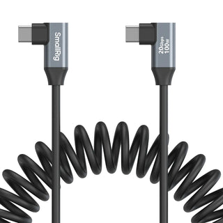 SmallRig 4793 USB-C (Angled) to USB-C (Angled) Coiled Data Cable