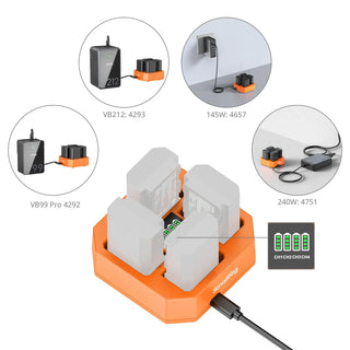 SmallRig 4839 4-Channel Camera Battery Charger for Sony NP-FZ100