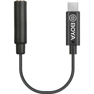 BOYA BY-K4 3.5mm TRRS Female to USB Type-C Male Adapter Cable (6cm)