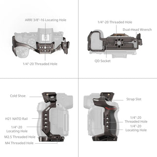 SmallRig 5258 "Night Eagle" Cage for Nikon Z5 / Z5II / Z6 / Z6II / Z7 / Z7II