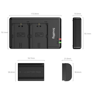 SmallRig 5408 Camera Battery and Charger Kit for Canon LP-E6P 