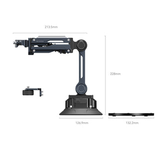 SmallRig 5507 Shock Absorber Support with Electronic Suction Cup for DJI Osmo 4P / 4 / 3 and Xtra Muse / GoPro HERO13 / Insta360 X5 / X4 
