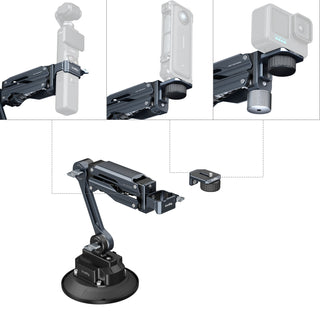 SmallRig 5507 Shock Absorber Support with Electronic Suction Cup for DJI Osmo 4P / 4 / 3 and Xtra Muse / GoPro HERO13 / Insta360 X5 / X4 