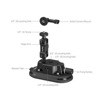 SmallRig 5842 3 × 6" Car Suction Support for Action Cameras 