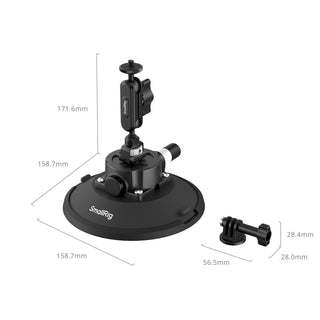SmallRig 5856B 6" Suction Cup Mount for Action Cameras 