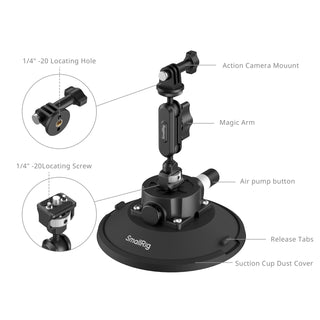 SmallRig 5856B 6" Suction Cup Mount for Action Cameras 