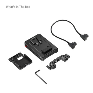 SmallRig 5881 Intelligent Power Management V-Mount Battery Mount Plate with 15mm Dual Rod Clamp 