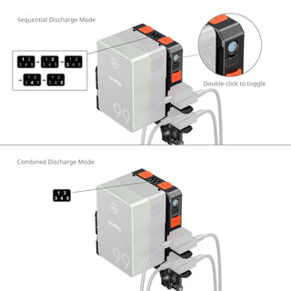 SmallRig 5881 Intelligent Power Management V-Mount Battery Mount Plate with 15mm Dual Rod Clamp 